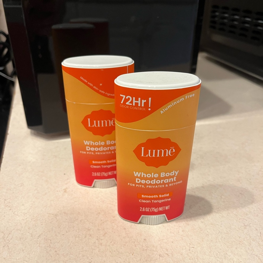 2 pack!! Lume Whole Body Deodorant - Clean Tangerine